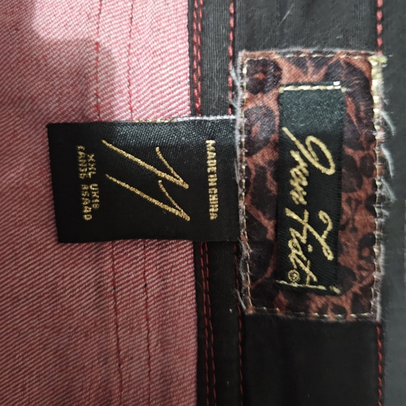 Iron Fist Red Leopard denim skirt - Picture 2 of 4